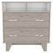 Tuhome Portanova Two Drawer Dresser, Two Open Shelves, Superior Top, Four Legs, Light Gray/White CZB6740 - alternate 7